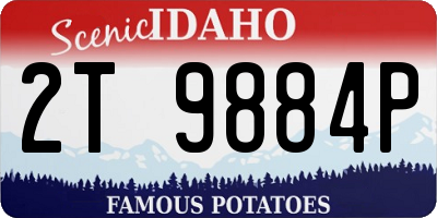 ID license plate 2T9884P