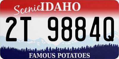 ID license plate 2T9884Q