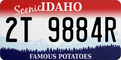 ID license plate 2T9884R