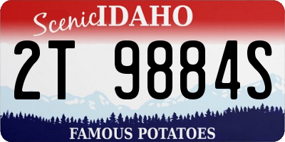 ID license plate 2T9884S