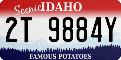 ID license plate 2T9884Y