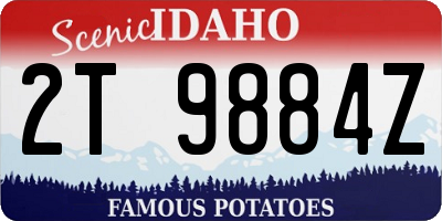 ID license plate 2T9884Z