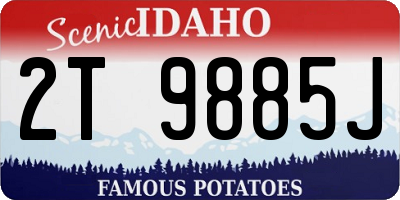 ID license plate 2T9885J