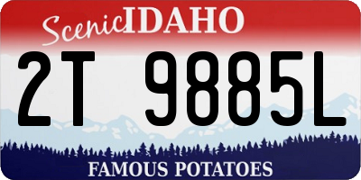 ID license plate 2T9885L