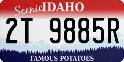 ID license plate 2T9885R