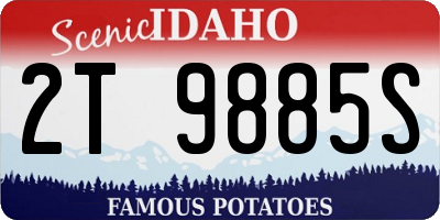 ID license plate 2T9885S