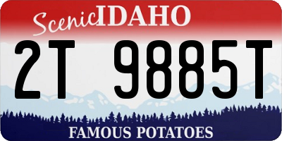 ID license plate 2T9885T