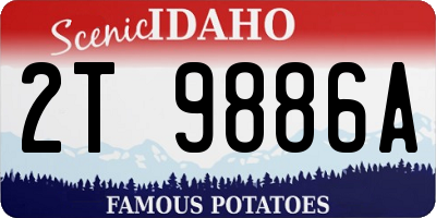 ID license plate 2T9886A