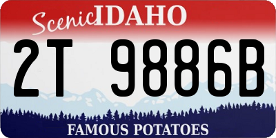 ID license plate 2T9886B