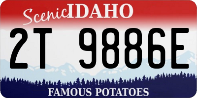 ID license plate 2T9886E