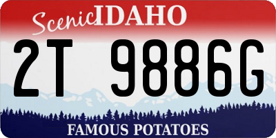 ID license plate 2T9886G