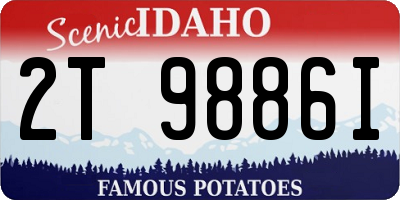 ID license plate 2T9886I