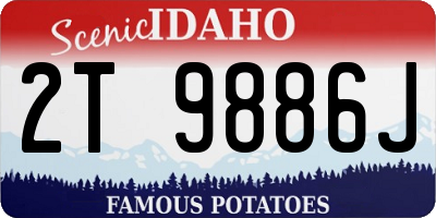 ID license plate 2T9886J