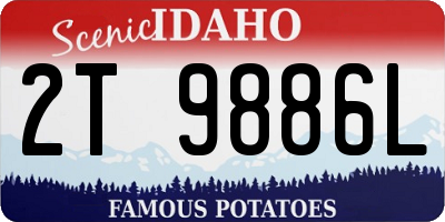 ID license plate 2T9886L