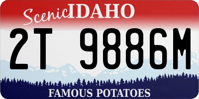 ID license plate 2T9886M