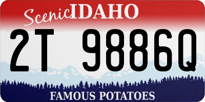 ID license plate 2T9886Q