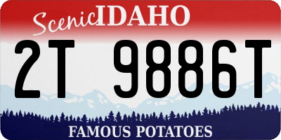 ID license plate 2T9886T