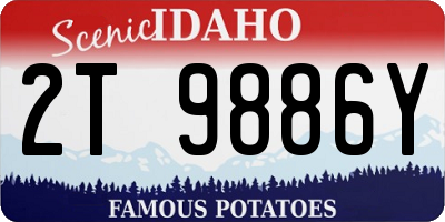 ID license plate 2T9886Y