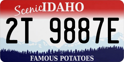 ID license plate 2T9887E