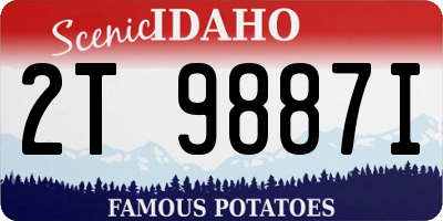 ID license plate 2T9887I