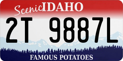 ID license plate 2T9887L