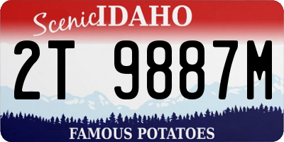 ID license plate 2T9887M