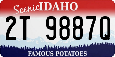 ID license plate 2T9887Q