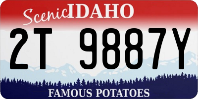 ID license plate 2T9887Y