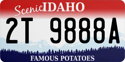 ID license plate 2T9888A