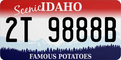 ID license plate 2T9888B