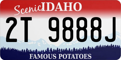 ID license plate 2T9888J