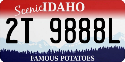 ID license plate 2T9888L