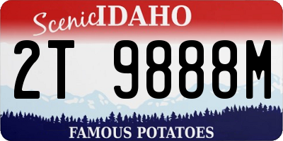 ID license plate 2T9888M