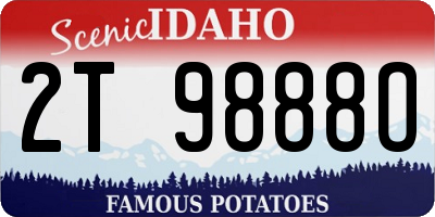 ID license plate 2T9888O