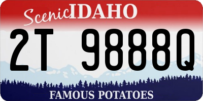 ID license plate 2T9888Q