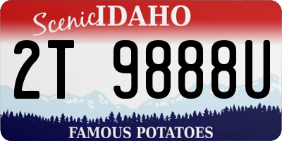 ID license plate 2T9888U