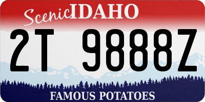 ID license plate 2T9888Z