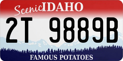 ID license plate 2T9889B