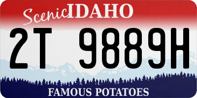 ID license plate 2T9889H