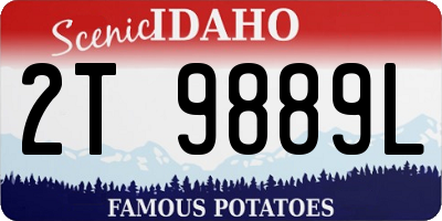 ID license plate 2T9889L