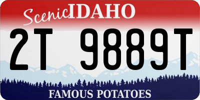 ID license plate 2T9889T