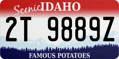 ID license plate 2T9889Z