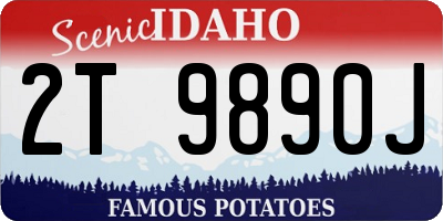 ID license plate 2T9890J