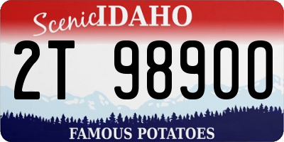 ID license plate 2T9890O