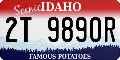 ID license plate 2T9890R