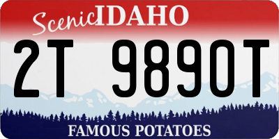 ID license plate 2T9890T