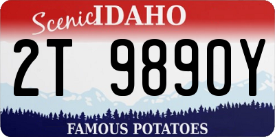 ID license plate 2T9890Y