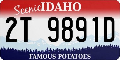 ID license plate 2T9891D