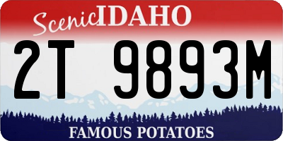 ID license plate 2T9893M