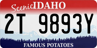 ID license plate 2T9893Y